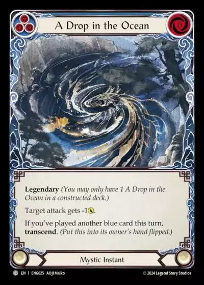 A Drop in the Ocean BLUE ENG025 - Enigma - Blitz Deck - Flesh and blood card
