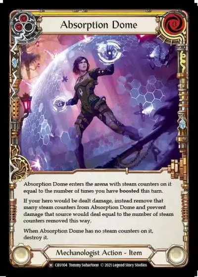 Absorption Dome YELLOW U-CRU104-RF - Crucible of War - Unlimited - Flesh and blood card