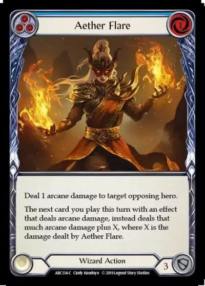 Aether Flare BLUE ARC134 - Arcane Rising - Flesh and blood card