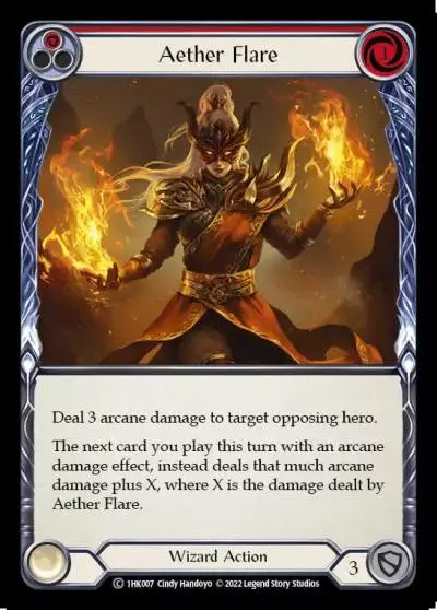 Aether Flare RED 1HK007 - Kano - Blitz Deck - Flesh and blood card