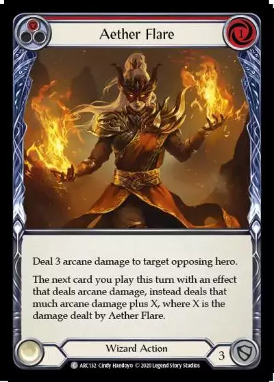 Aether Flare RED U-ARC132-RF - Arcane Rising - Unlimited - Flesh and blood card