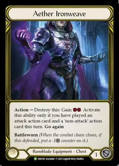 Aether Ironweave FAB149-GF - ProQuest - Season 4 - Flesh and blood card