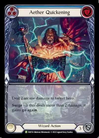 Aether Quickening BLUE FAB114-RF - Marketing - Alpha Investments Dynasty - Flesh and blood card