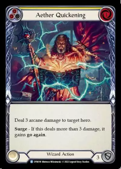 Aether Quickening YELLOW DYN198 - Dynasty - Flesh and blood card