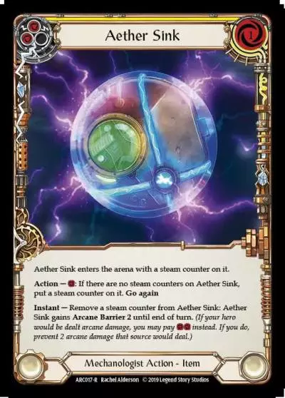 Aether Sink YELLOW ARC017 - Arcane Rising - Flesh and blood card