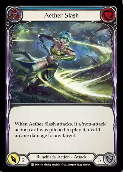 Aether Slash BLUE DYN184 - Dynasty - Flesh and blood card