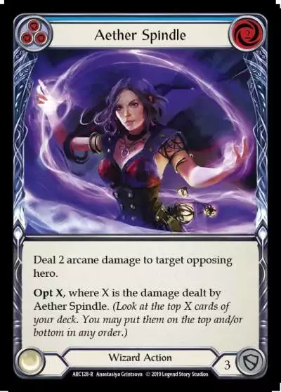Aether Spindle BLUE ARC128 - Arcane Rising - Flesh and blood card
