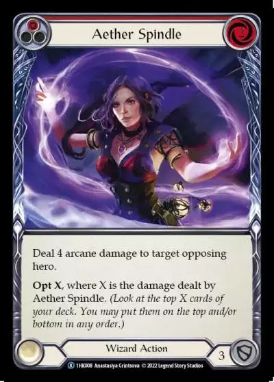Aether Spindle RED 1HK008 - Kano - Blitz Deck - Flesh and blood card