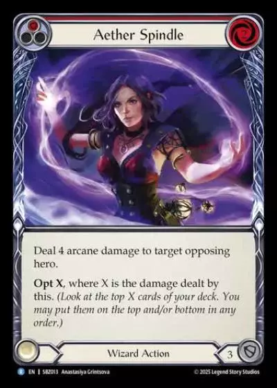Aether Spindle SBZ013 - Silver Age Chapter 3 - Blaze, Firemind - Flesh and blood card