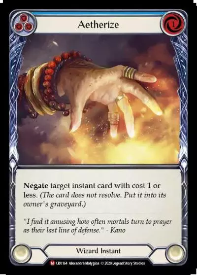 Aetherize BLUE CRU164 - Crucible of War - Flesh and blood card