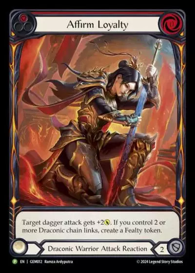 Affirm Loyalty RED GEM012 - GEM - Pack 1 - Flesh and blood card