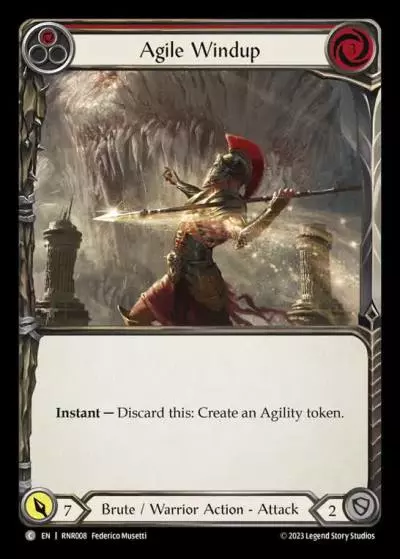 Agile Windup RED RHI008 - Rhinar - Heavy Hitters Blitz Deck - Flesh and blood card