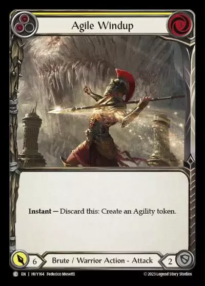 Agile Windup YELLOW HVY164 - Heavy Hitters - Flesh and blood card
