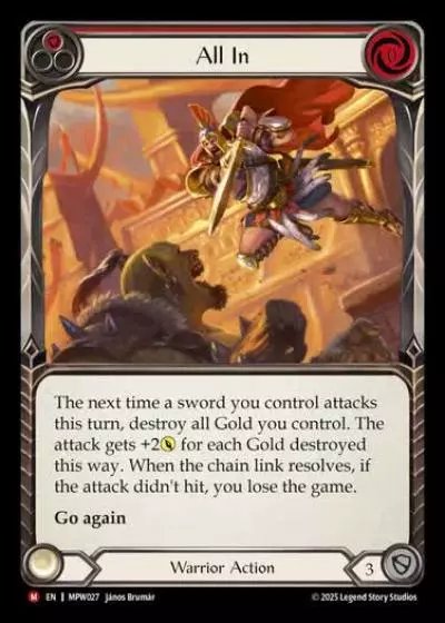 All In MPW027 - Mastery Pack Warrior - Flesh and blood card