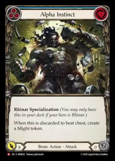 Alpha Instinct ARR022 - Armory Deck - Rhinar, Reckless Rampage - Flesh and blood card