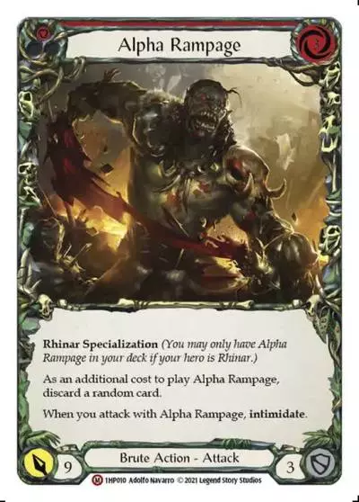 Alpha Rampage RED 1HP010 - History Pack 1 - Flesh and blood card