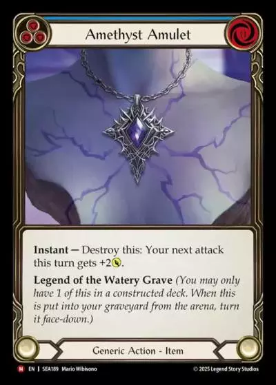 Amethyst Amulet BLUE SEA189 - High Seas - Flesh and blood card