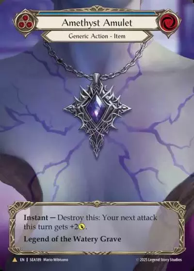Amethyst Amulet BLUE SEA189-TP - High Seas - Treasure Pack - Flesh and blood card