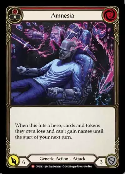 Amnesia RED OUT183 - Outsiders - Flesh and blood card