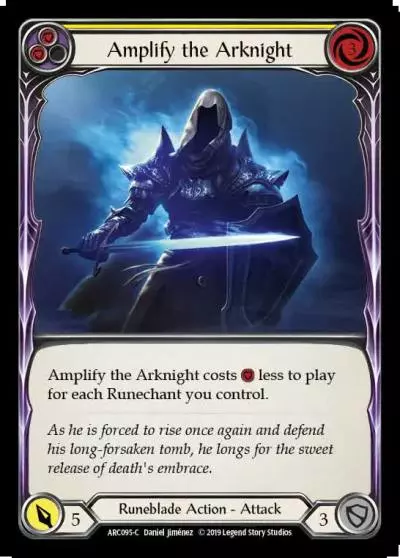Amplify the Arknight YELLOW ARC095 - Arcane Rising - Flesh and blood card