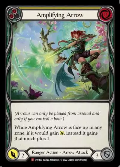 Amplifying Arrow YELLOW OUT100 - Outsiders - Flesh and blood card