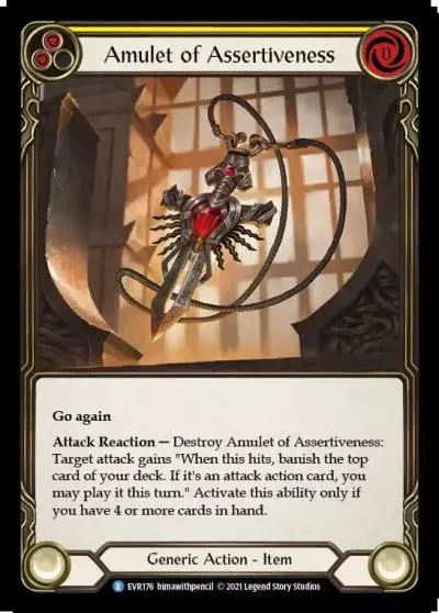 Amulet of Assertiveness YELLOW EVR176 - Everfest - Flesh and blood card