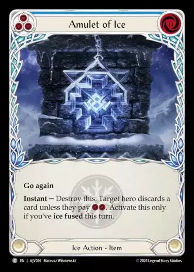 Amulet of Ice BLUE AJV026 - Armory Deck Origins - Jarl Vetreiði - Flesh and blood card