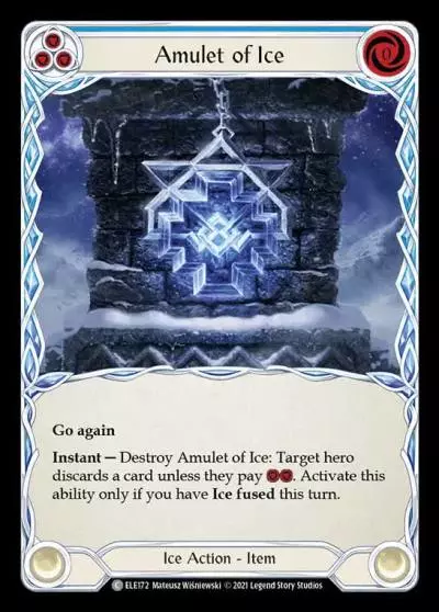 Amulet of Ice BLUE ELE172 - Tales of Aria - Flesh and blood card