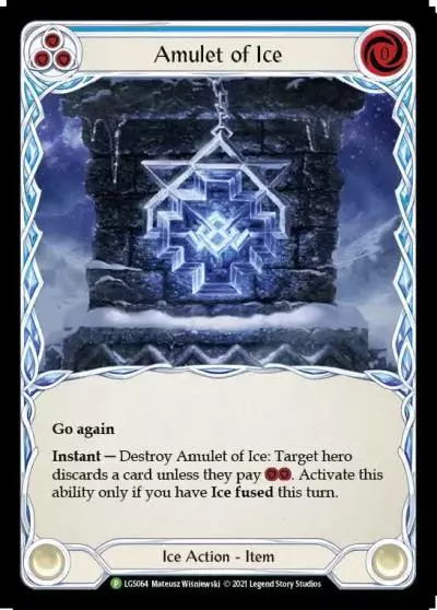 Amulet of Ice BLUE LGS064-CF - Pre-release - Tales of Aria - Flesh and blood card