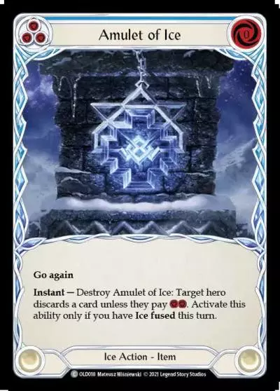 Amulet of Ice BLUE OLD018 - Oldhim - Blitz Deck - Flesh and blood card