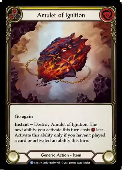 Amulet of Ignition YELLOW EVR179 - Everfest - Flesh and blood card