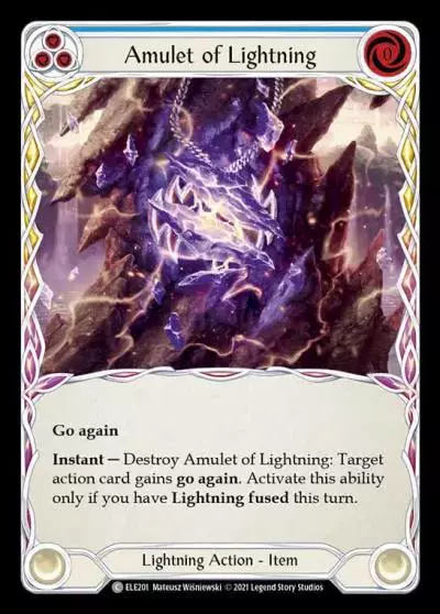 Amulet of Lightning BLUE ELE201 - Tales of Aria - Flesh and blood card