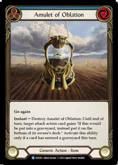 Amulet of Oblation BLUE EVR181 - Everfest - Flesh and blood card