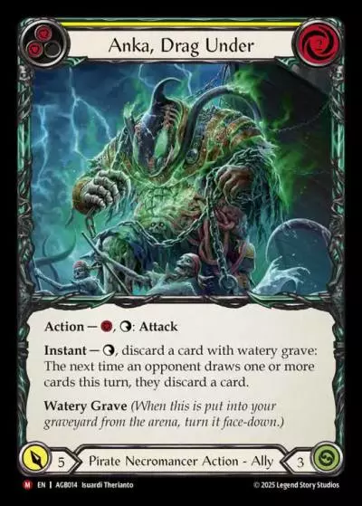 Anka, Drag Under YELLOW AGB014 - Armory Deck - Gravy Bones - Flesh and blood card