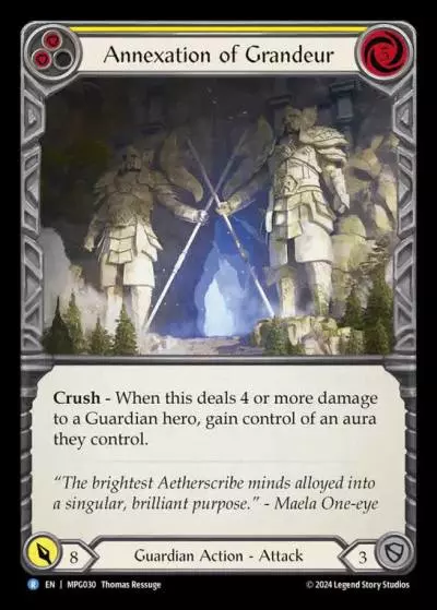 Annexation of Grandeur YELLOW MPG030 - Mastery Pack Guardian - Flesh and blood card