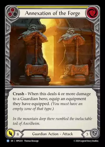 Annexation of the Forge YELLOW MPG031 - Mastery Pack Guardian - Flesh and blood card