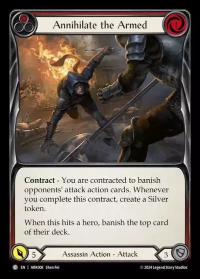 Annihilate the Armed RED ARK008 - The Hunted Blitz Deck - Arakni - Flesh and blood card