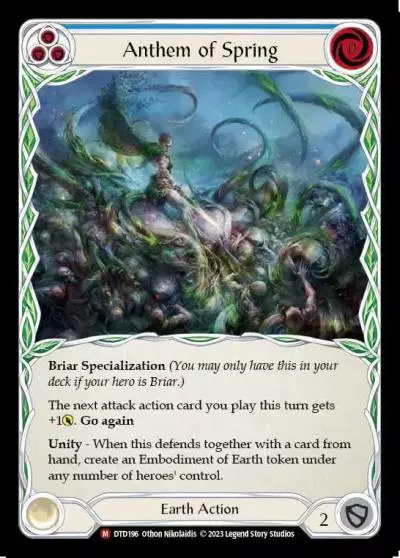 Anthem of Spring BLUE DTD196 - Dusk till Dawn - Flesh and blood card