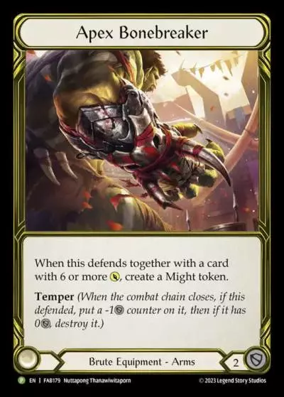 Apex Bonebreaker FAB179-GF - Premier Organized Play - Heavy Hitters - Flesh and blood card