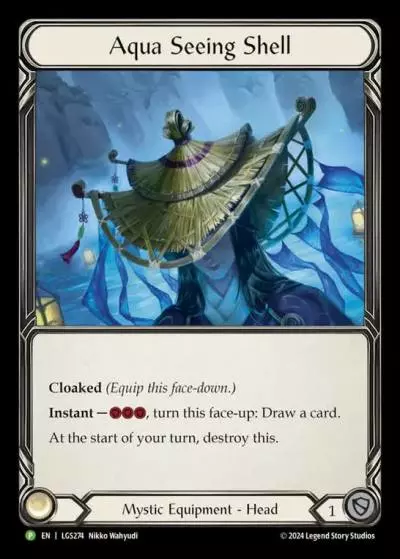 Aqua Seeing Shell LGS274-RF - Pre-release - Part the Mistveil - Flesh and blood card