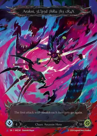Arakni, 5L!p3d 7hRu 7h3 cR4X HNT261-MV - The Hunted - Flesh and blood card
