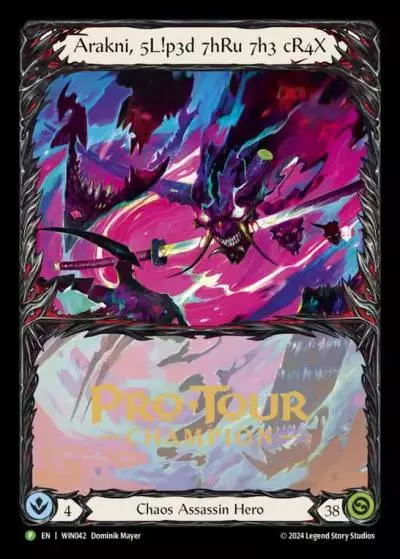 Arakni, 5L!p3d 7hRu 7h3 cR4X WIN042-CF - Pro Tour Champion Cards - The Hunted - Flesh and blood card