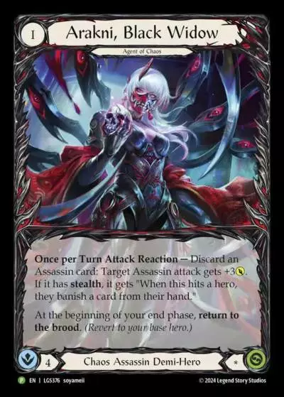 Arakni, Black Widow LGS376-RF - World Premiere - The Hunted - Flesh and blood card