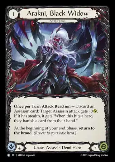 Arakni, Black Widow SAR034 - Silver Age Chapter 2 - Arakni, Web of Deceit - Flesh and blood card