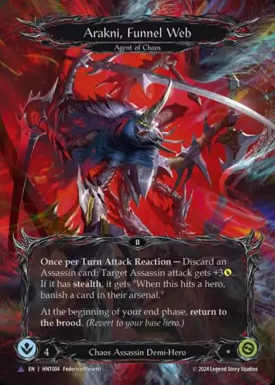 Arakni, Funnel Web HNT004-MV - The Hunted - Flesh and blood card