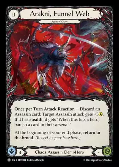 Arakni, Funnel Web HNT004 - The Hunted - Flesh and blood card
