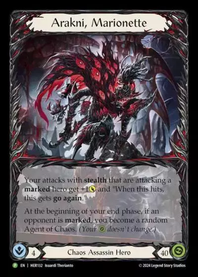 Arakni, Marionette HER132-RF - Road to Nationals - 2025 - Flesh and blood card