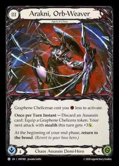 Arakni, Orb-Weaver HNT005 - The Hunted - Flesh and blood card