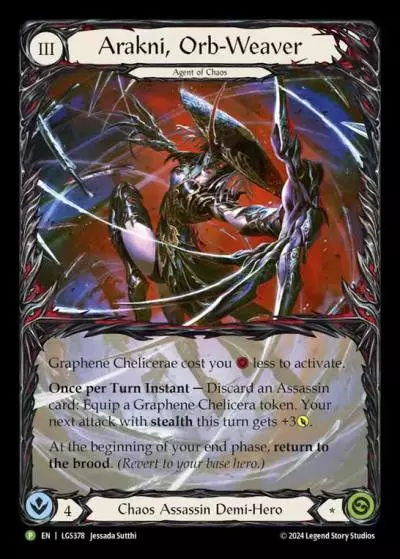 Arakni, Orb-Weaver LGS378-RF - World Premiere - The Hunted - Flesh and blood card