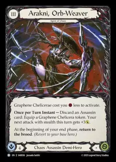 Arakni, Orb-Weaver SAR036 - Silver Age Chapter 2 - Arakni, Web of Deceit - Flesh and blood card